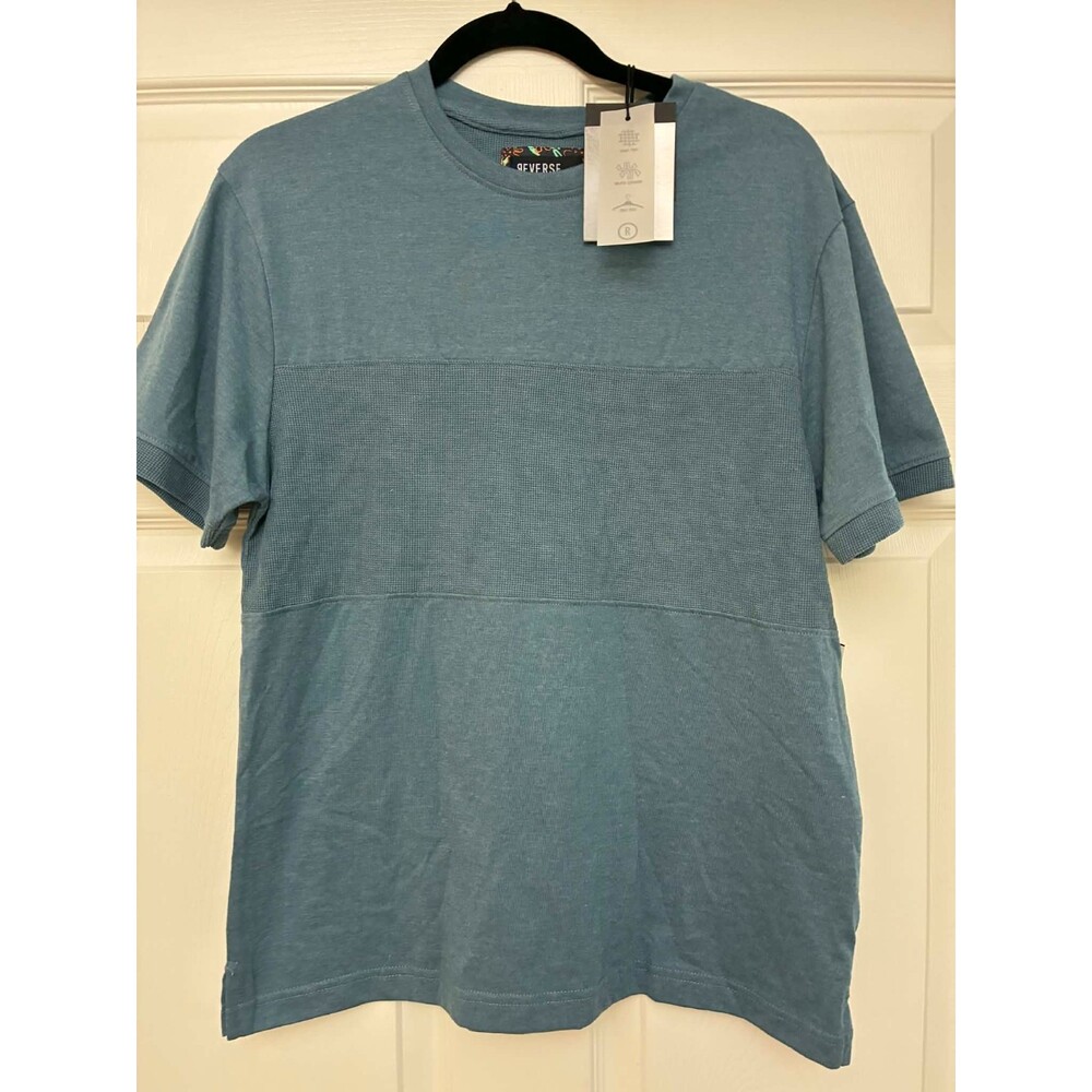 Reverse Threads Apiarist T-Shirt Mens Small Blue New Mixed Media Waffle K3689‎